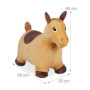 Relaxdays Animal Sauteur, Jouet en Forme de Cheval, Charge maximale : 50 kg, sans BPA, 3 Ans et Plus, Marron Clair