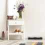 Relaxdays Grille Gratte-Pieds en Bois, antidérapant, brosses en Plastique, pour intérieur et extérieur, Noir