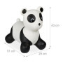 Relaxdays Animal Sauteur en Forme de Panda, Charge maximale : env. 50 kg, sans BPA, à partir de 3 Ans, Noir et Blanc
