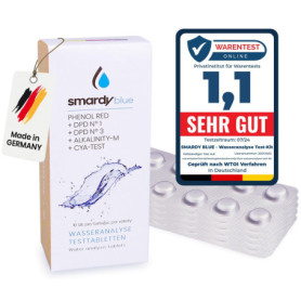 smardy Kit - 50x Comprimés de Test Photomètre - 10x Phénol Red, DPD1, DPD3, Alka-M, CYA-Test pour Testeur d'eau Electronique