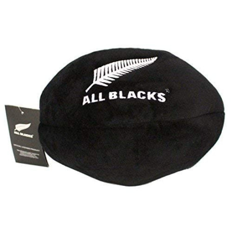 All Blacks Mascotte en peluche de rugby - Ballon convertible - Avec kiwi - 24 cm x 16 cm