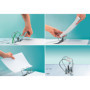 Leitz 11090004 Classeur à levier Effet Brossé -Blanc - 6,5 cm