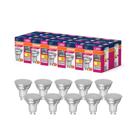 OSRAM Valeur d'étoile LED par16 lampe LED pour la base GU10, lampe réflecteur, GL, 620 lumens, blanc chaud (3000K), remplacement