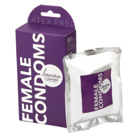 Loovara Préservatifs féminins sans latex 3 pièces - 3 préservatifs pour les femmes, dispositif médical, hypoallergénique, extra 