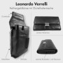 LEONARDO VERRELLI Portefeuille de serveur en cuir, porte-monnaie, pour homme et femme, avec ou sans holster, poche plaquée, avec