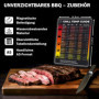 WUNI Accessoire de barbecue pour homme – Guide de thermomètre magnétique pour barbecue, température de barbecue, thermomètre à v