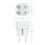 deleyCON 2 Pieces Multiprise Intérieur Câble Électrique Euro Adaptateur de Courant & Fiche Euro 2x Euro Femelle 2,5A Intérieur M