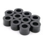 Design61 Lot de 10 entretoises rondes, L 10 mm x Ø 15/8,2 mm, M8, polyéthylène haute densité, Noir