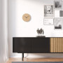 Cander Berlin MNU 2730 E Horloge murale en bois 28 cm silencieuse moderne placage chêne vintage sans bruit de tic-tac pour salon