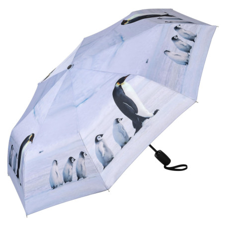 VON LILIENFELD Parapluie de poche Pingouin Oiseau Résistant au vent Ouverture-fermeture automatique Stable Léger Compact