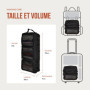 TRAVEL DUDE Compartimenteur de valise à susprendre, avec compression, en plastique recyclées | Cube d'emballage suspensible pour