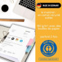 perfect line 100 Intercalaires classeur A4, Forme trapézoïdale, bandes de séparation en carton recyclé, Fabriqué en Allemagne, s