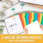 perfect line Intercalaires classeur A-Z DIN-A4, 20-pièces, 2-set, intercalaire A4 en carton, Fabriqué en Allemagne, certifié Blu