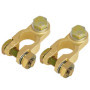 L&P A0066-4-1 Lot de 2 Cosse Batterie 12v 24v Cosse Batterie Voiture M8 Connecteur Batterie Cosses de Batterie + plus - moins Co