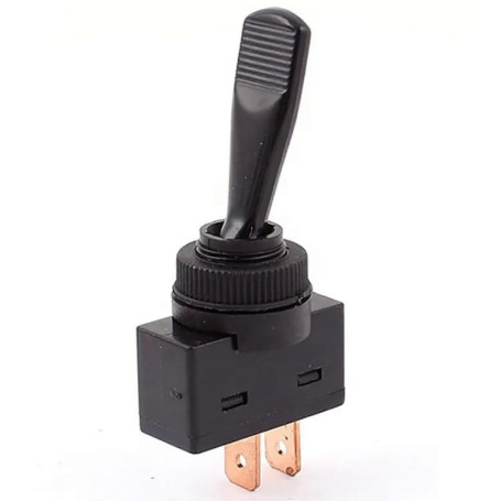 ASW-13 Interrupteur à bascule pour voiture, 12 V 20 A, noir, avec poignée plate, 2 positions, 2 pôles, pour voitures, camions, b
