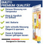 1 thermomètre de cuisine (numérique) - Rapide - Pour aliments et boissons (de -50 °C à +300 °C) - BMUT KT-2 - Thermomètre de cui