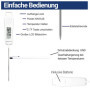 1 thermomètre de cuisine (numérique) - Rapide - Pour aliments et boissons (de -50 °C à +300 °C) - BMUT KT-2 - Thermomètre de cui