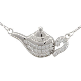 Serebra Jewelry Théière Collier en Argent Sterling 925 avec Pendentif en Forme de jerrican
