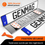 GENMAG® 2X Support de Plaque d'Immatriculation Auto Moto sans Cadre [Extra Fort & Universel] Support Plaque Immatriculation Voit