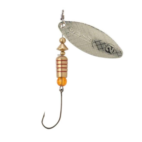 Lot de 5 cuillères de pêche Evia Aspen modèle 13 Numéro 2 Argent 6,4 g avec hameçon simple sans mort (5 pièces [H13SS2P]