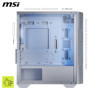 Boîtier ATX semi-tour MSI MAG FORGE M100R WHITE Blanc Acier Verre trempé