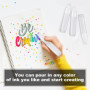 Wisyurt Lot de 4 Stylos à Peinture 15 Mm Vide Acrylique Marqueur Permanent Clair Blanc Marqueur Stylo Pointe Fine Vide Marqueurs