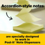 Post-it Dévidoir Noir + Z-Notes Post-it Super Sticky, Grand Format XXL, 90 Feuilles (101 mm x 101 mm) Jaune Canari - pour le Bur