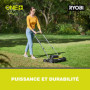 Ryobi - Scarificateur 36V (Alimentation simultanée par 2 Batteries 18V One+™) - Brushless/Moteur sans charbons - Ø 35 cm - Roule
