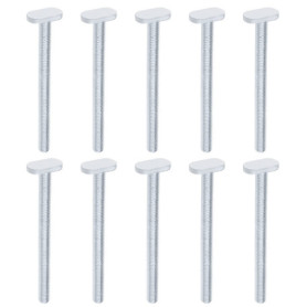 10pcs M8x100mm Filetage T Fente Outil de Fixation Goujon Drop-in T-Écrou Coulissant Vis Boulon en Acier au Carbone Zingué pour 3