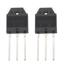 OTOTEC Lot de 2 amplificateurs de commutation à transistor 2SB1647 2SD2560 NPN à faible puissance pour projet électronique 150 V