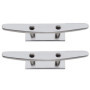 YINETTECH 2pcs Taquets d'amarrage à 2 Trous Acier Inoxydable 316 6 Pouces 6 Pouces pour Bateaux Sécurisation du Quai