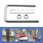 YINETTECH 8pcs Boulons en U Carrés Polyvalents avec Supports Plaque et d'écrou Boulons de Remorque Toit 20x60x120mm Filetage M10