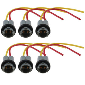 YINETTECH 6pcs Douilles d'ampoule de Rechange Compatible avec T10 T13 T15 Adaptateur Prise de Lumi?re de Voiture Connecteur de F