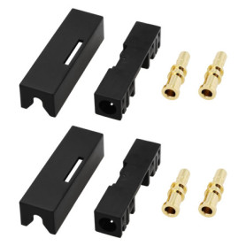 YINETTECH Lot de 2 connecteurs de câble fibre optique pour réparation 61136906535 Compatible avec BMW, Mercedes, Audi Noir