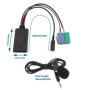 Adaptateur AUX Bluetooth avec Microphone Compatible avec Renault Clio/Espace/Kangoo/Laguna/Megane Câble AUX Bluetooth 5.0 Adapta
