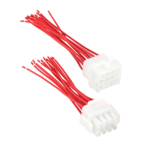 VGOL Lot de 2 Connecteurs électriques Molex 12 Broches 18 AWG Mâle Et Femelle avec Tresses pour Audio Domestique Voiture Moto VT