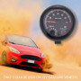 Niejgay Universel 3,75 Pouces 12V LED Blanche Retro-Eclairee Jauge Tachymetre avec Voyant De Changement De Rouge pour Voiture a 
