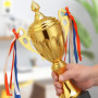 Tiamu Coupe Trophée d'or Hauteur 29cm, Trophée de Sport Trophée Personnalisé, Trophée Football, Médailles, Trophée événement pou