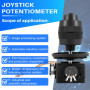 FutureHight Potentiomètre Joystick 4 axes - Commande par touche pour potentiomètre à bascule étanche -D400X-R4 10K 4D