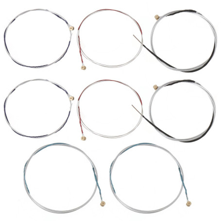 eMagTech Lot de 2 Jeux de Cordes pour Violon (EADG) avec Embouts à Boule Nickelés pour Violons 4/4 3/4 1/2 1/4 Alliage à Noyau e