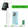 Wigearss Testeur de pH du Sol 6 en 1, Testeur pour Humidité/Fertilité/pH/Température/Lumière/Humidité Ambiante