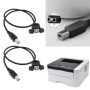 eMagTech Lot de 2 câbles USB 2.0 B mâle vers B femelle, USB 2.0, USB B mâle vers USB B femelle, montage sur panneau, accessoires