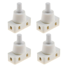 ECSiNG 4x Interrupteur à Bouton-poussoir Marche/Arrêt Pressostat Encastré avec Fil et Capuchon à Vis 220V ~ 60HZ 10A pour Lampe 