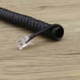 ECSiNG 4pcs Téléphone Combiné Cordon Remplacement Enroulé Téléphone Combiné Câble PVC Téléphone Accessoires 1.5 Mètres Noir