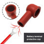 ECSiNG Lot de 10 coques isolantes en caoutchouc pour bornes de batterie - 14 mm x 8 mm - Noir et rouge