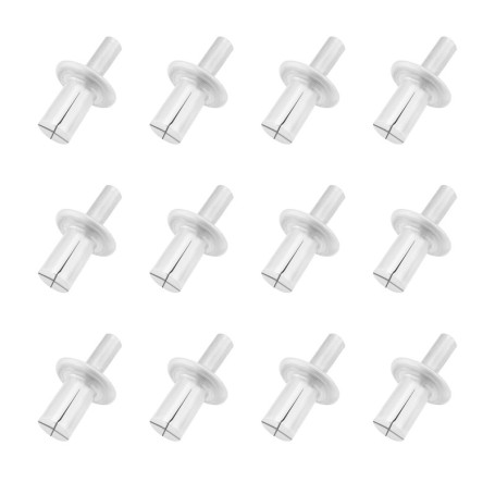 ECSiNG 50 Pcs 6,4 X 4 Mm Rivets d'entraînement en Aluminium Rivet Aveugle Kit de Rivets Rivets à Tête Ronde en Aluminium pour La