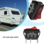 ECSiNG 2 Interrupteurs Lot de à Bascule Rouges 12 V 20 A à 3 Broches Et 2 Positions à LED Compatible avec Caravane Electrolux Do