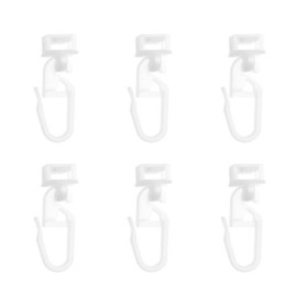 LT Easiyl 40Pcs Crochets de Rideau en Plastique Blanc 34mm - Compatible avec Swift pour Camping-Car et Caravane - Rail Glider Cr