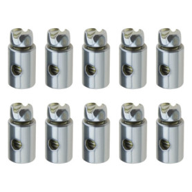 SG Store Lot de 5 butées de câble d'accélérateur - Extrémités de câble de Frein - Corps Rond - Diamètre du Trou du Fil : 2 mm - 