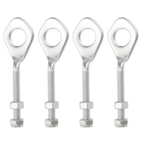 Briny River Lot de 2 Paires de Tendeurs de Chaîne de 12 Mm Ajusteurs d'essieu de 12 Mm avec écrous pour Moto Tout-Terrain 110 CC